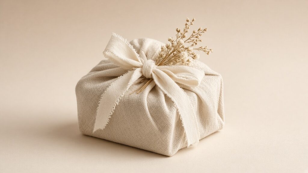 linen gift wrap set