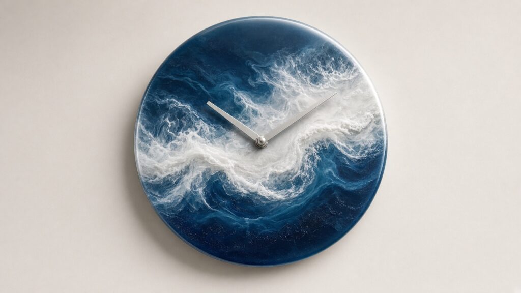 ocean resin clock